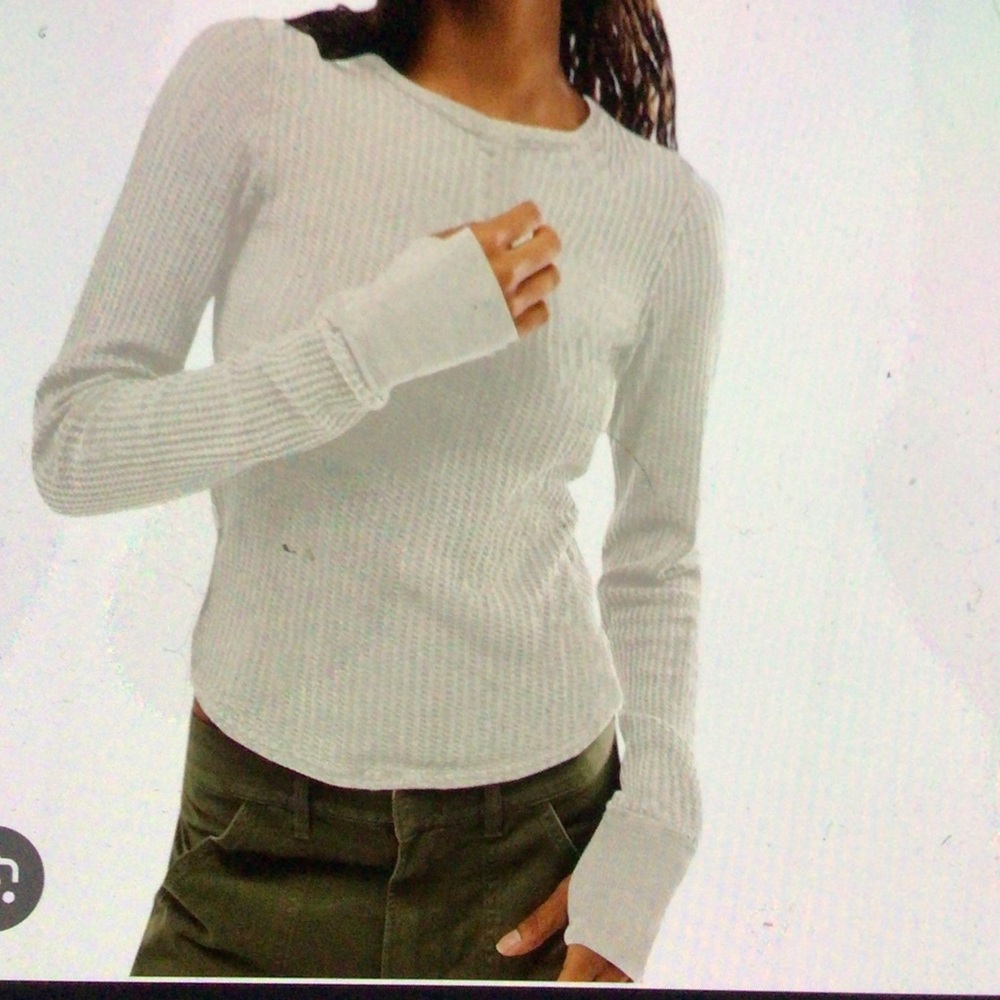 NEW! Waffle-Knit Long Sleeve Top